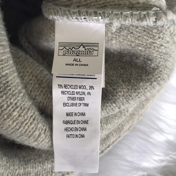 Brand New Patagonia Men's Brodeo Beanie Logo Drifter Grey Recycled Wool & Nylon - Picture 8 of 16